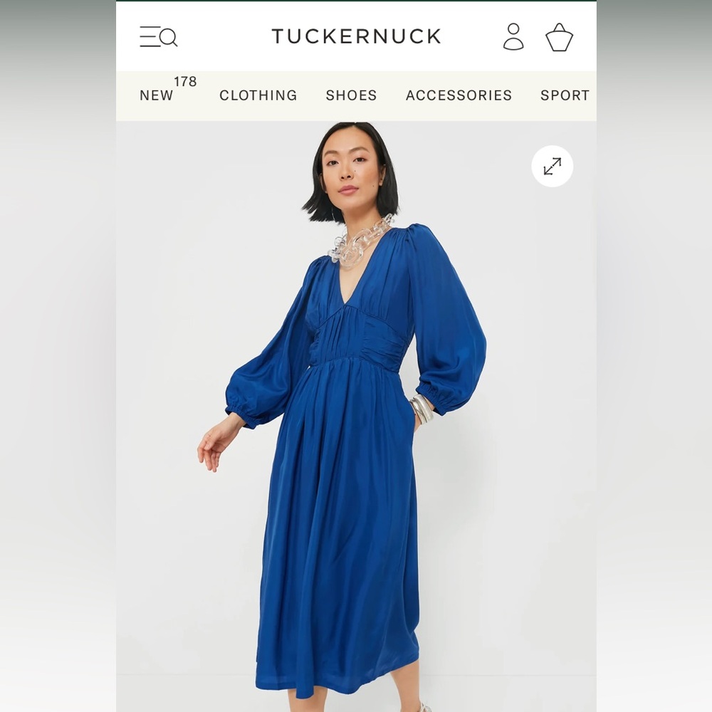 Sea New York cobalt blue midi dress